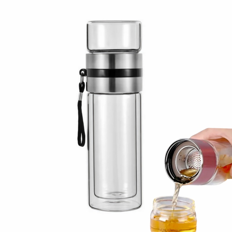 Pyrex double-walled flask and teapot F2 فلاسک و دمنوش ساز پیرکس دو جداره F2