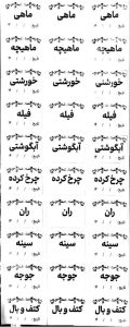 برچسب ادویه حبوبات و ظروف فریزری پا سماوری B3321