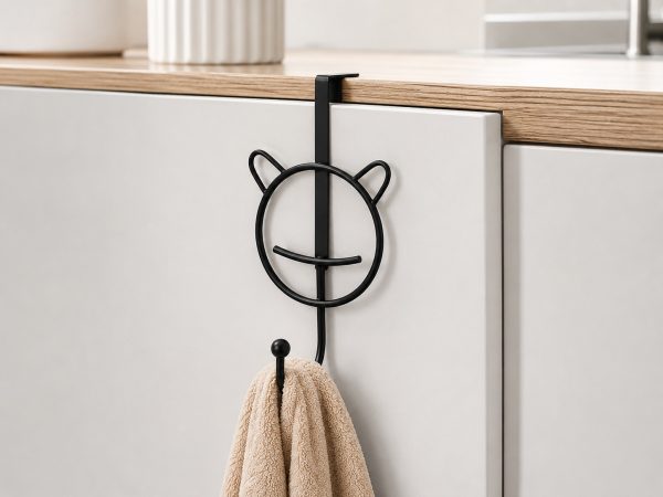 آویز فلزی حوله و لباس طرح خرس BU1