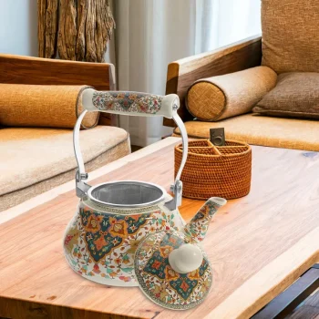 ست قوری کتری لعابی با طرح های زیبا TE2