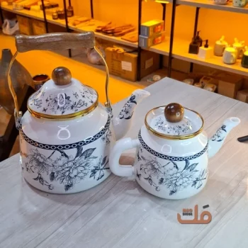 ست قوری کتری لعابی با طرح های زیبا TE2