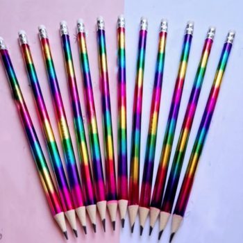 مداد سیاه رنگین کمانی و مداد قرمز KMT PEN