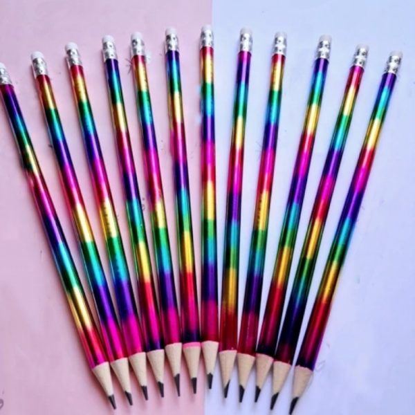 مداد سیاه رنگین کمانی و مداد قرمز KMT PEN