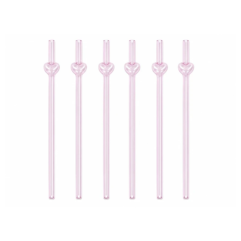 KU6 Pyrex Novelty Straw with Dedicated Cleaning Brush (2) نی فانتزی پیرکس با برس شستشو مخصوص KU6