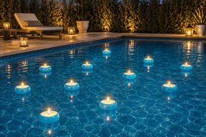 W5 Tealight Candle with Stone Base and Plant-Based Wax