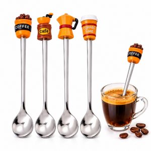 قاشق چای و قهوه خوری استیل فانتزی CS4