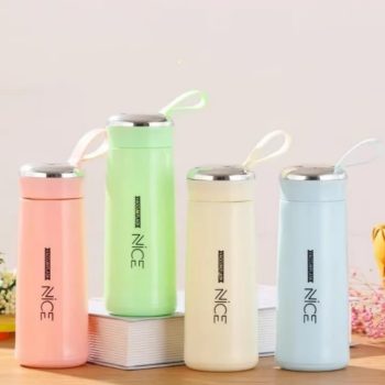 ماگ شیشه ای دو جداره با کاور پلاستیکی N6
