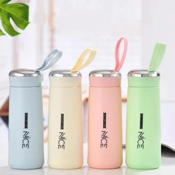 ماگ شیشه ای دو جداره با کاور پلاستیکی N6