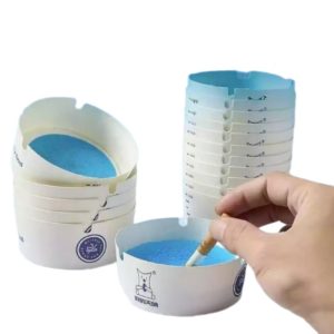 زیر سیگاری کاغذی با خاک جاذب و خوشبو کننده بوی سیگار O5