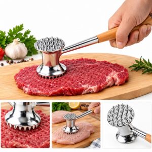 بیفتک کوب دسته چوبی شنگیا { ابزار آشپزخانه } A+