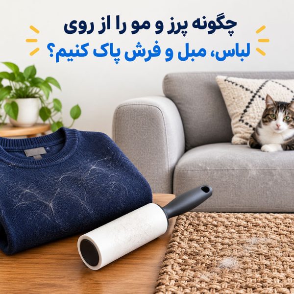چگونه پرز و مو را از لباس، مبل و فرش پاک کنیم